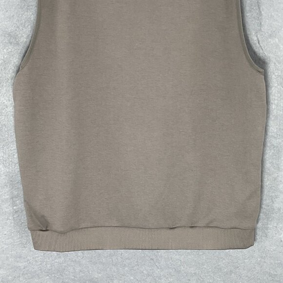 Tahari Puffer Vest Women 2XL Mushroom Tan‎ Zip Up Sleeveless Mock Neck Outdoors - Picture 7 of 13